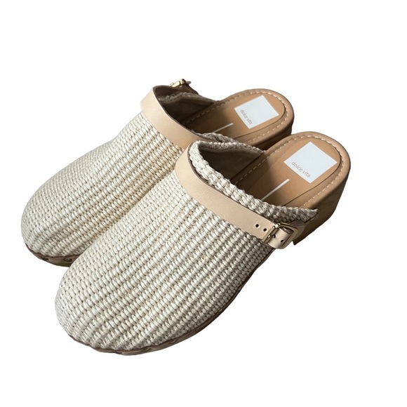 Dolce Vita Carlee Clogs in Tann/Natural Raffia Size 9 - Picture 9 of 15